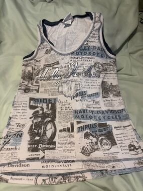 Harley-Davidson Newspaper Print Tank